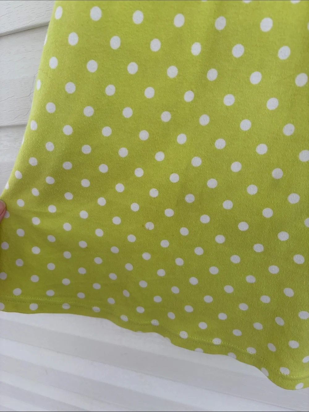 Gymboree Lime Green Polka Dot Citrus Watermelon Cotton Jersey Dress Girls Size 6